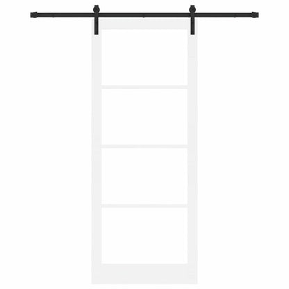 vidaXL Sliding Door ORKDAL White and Black 93 x 232 cm