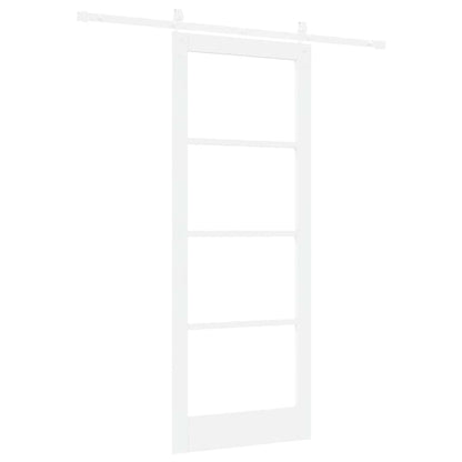 vidaXL Sliding Door ORKDAL White 83 x 211 cm Solid Pine Wood and Glass