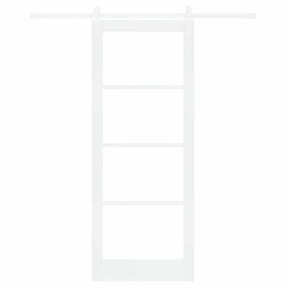 vidaXL Sliding Door ORKDAL White 83 x 211 cm Solid Pine Wood and Glass