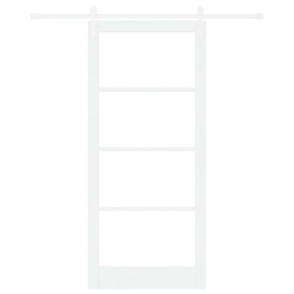 vidaXL Sliding Door ORKDAL White 93 x 211 cm Solid Pine Wood and Glass