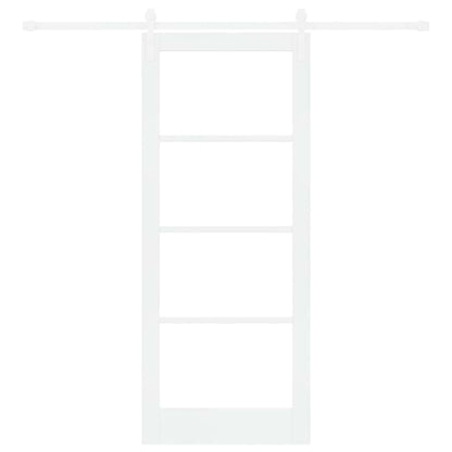 vidaXL Sliding Door ORKDAL White 83 x 202 cm Solid Pine Wood and Glass