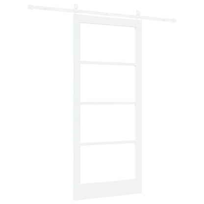 vidaXL Sliding Door ORKDAL White 93 x 211 cm Solid Pine Wood and Glass