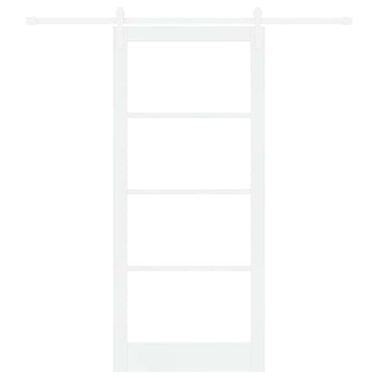 vidaXL Sliding Door ORKDAL White 93 x 211 cm Solid Pine Wood and Glass