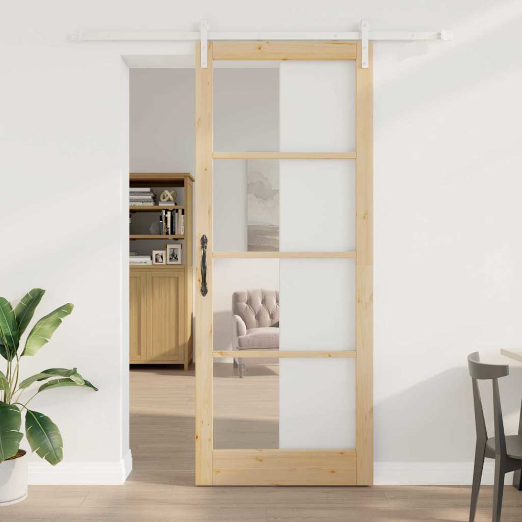 vidaXL Sliding Door ORKDAL Natural 93 x 232 cm