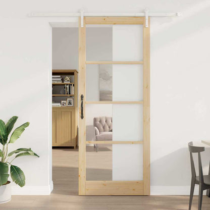 vidaXL Sliding Door ORKDAL Natural 93 x 232 cm