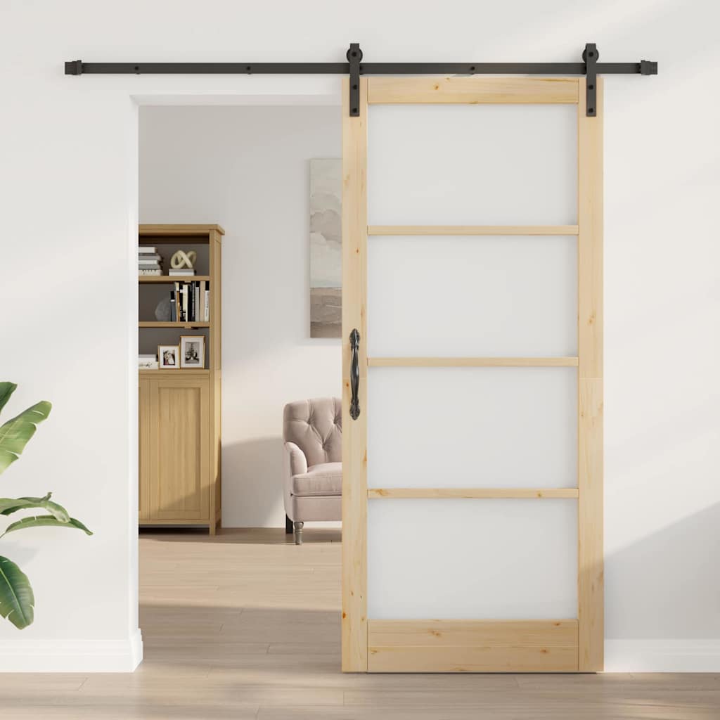 vidaXL Sliding Door ORKDAL Natural 93 x 211 cm