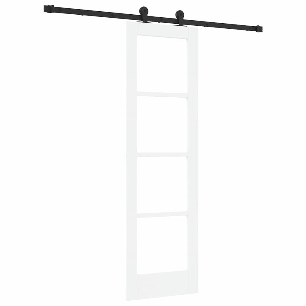 vidaXL Sliding Door ORKDAL White and Black 61 x 198.5 cm