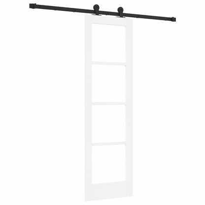 vidaXL Sliding Door ORKDAL White and Black 61 x 198.5 cm