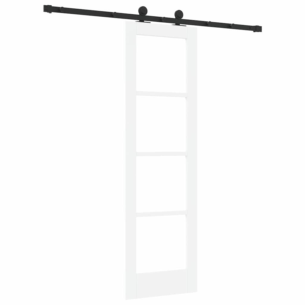 vidaXL Sliding Door ORKDAL White and Black 61 x 198.5 cm