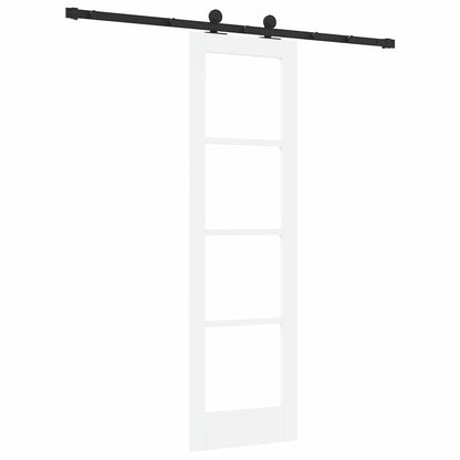vidaXL Sliding Door ORKDAL White and Black 61 x 198.5 cm