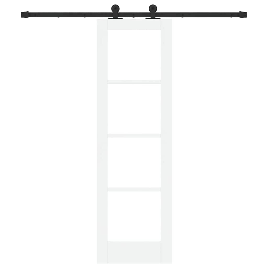 vidaXL Sliding Door ORKDAL White and Black 61 x 198.5 cm