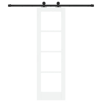 vidaXL Sliding Door ORKDAL White and Black 61 x 198.5 cm
