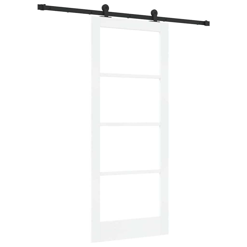 vidaXL Sliding Door ORKDAL White and Black 83 x 202 cm
