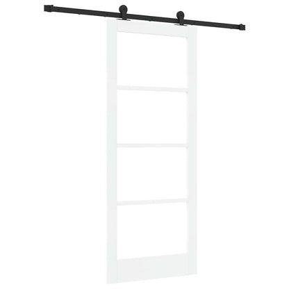 vidaXL Sliding Door ORKDAL White and Black 83 x 202 cm