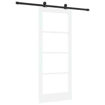 vidaXL Sliding Door ORKDAL White and Black 83 x 202 cm