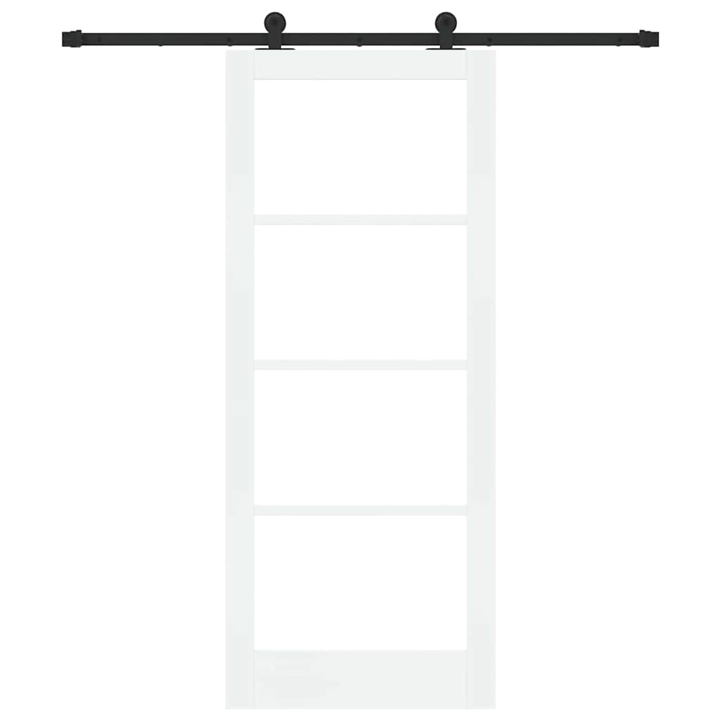 vidaXL Sliding Door ORKDAL White and Black 83 x 202 cm