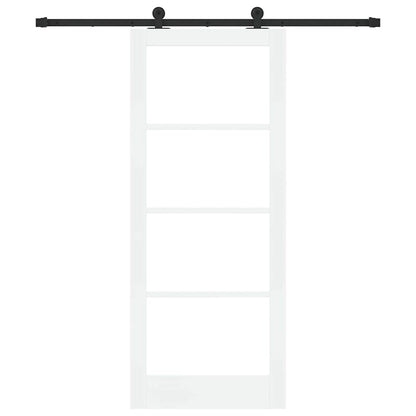 vidaXL Sliding Door ORKDAL White and Black 83 x 202 cm