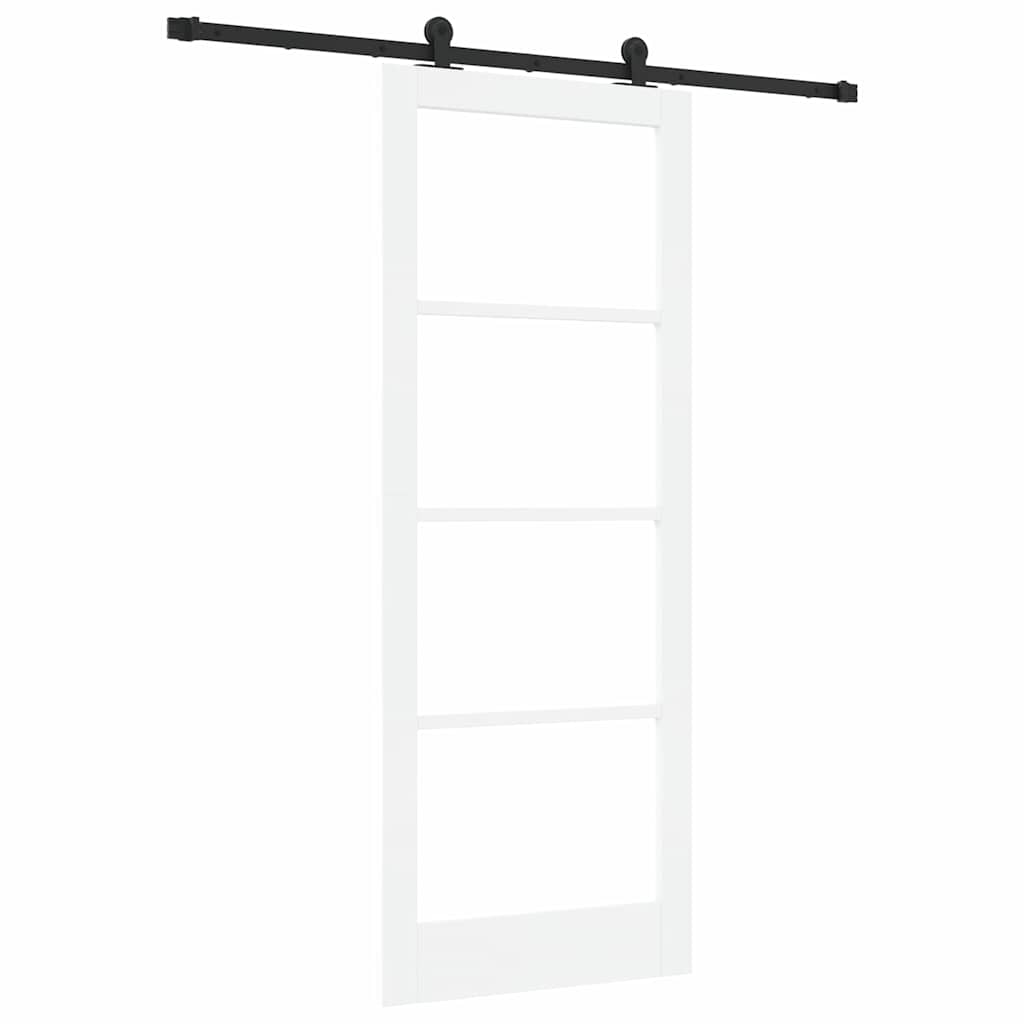 vidaXL Sliding Door ORKDAL White and Black 83 x 211 cm