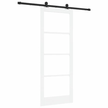 vidaXL Sliding Door ORKDAL White and Black 83 x 211 cm