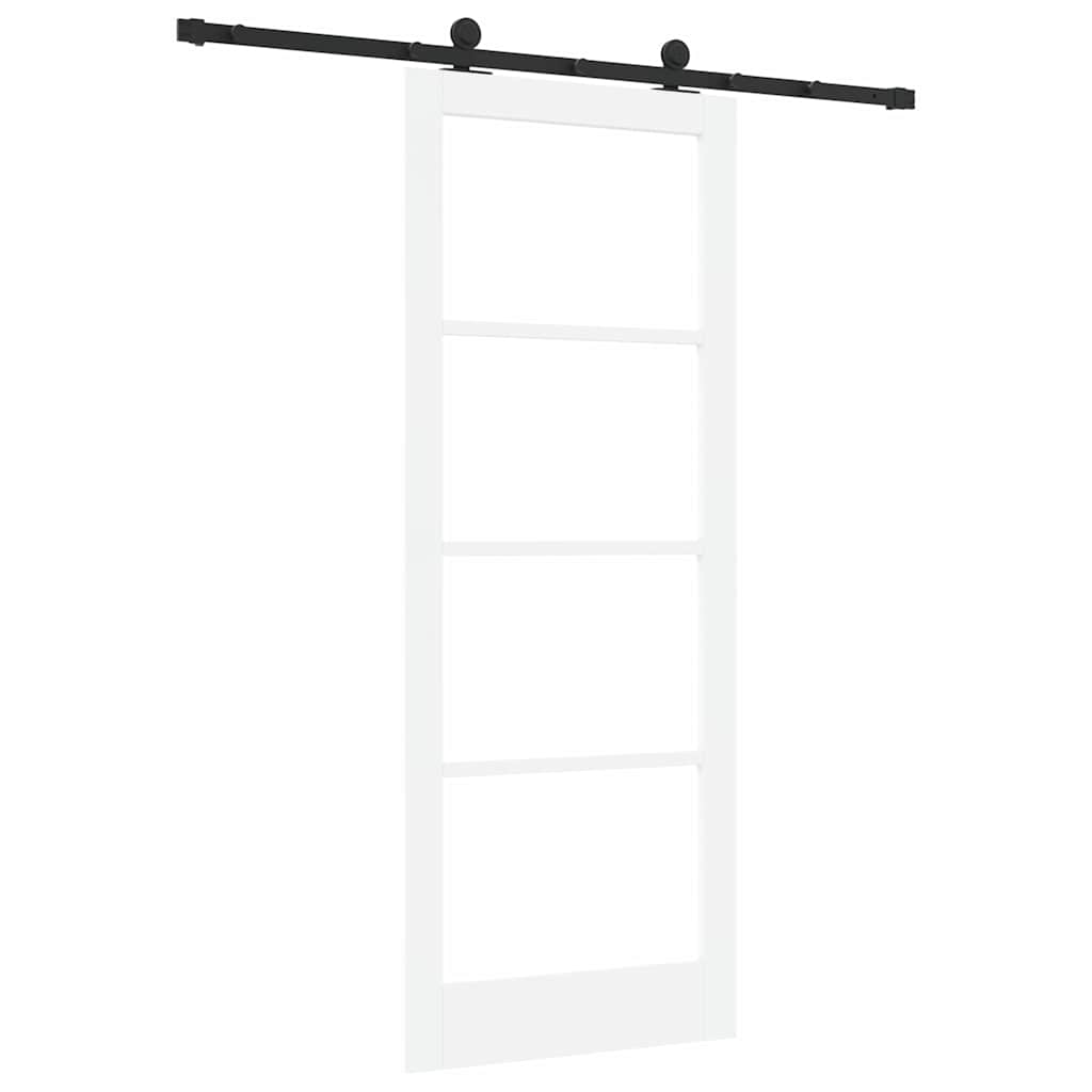 vidaXL Sliding Door ORKDAL White and Black 83 x 211 cm