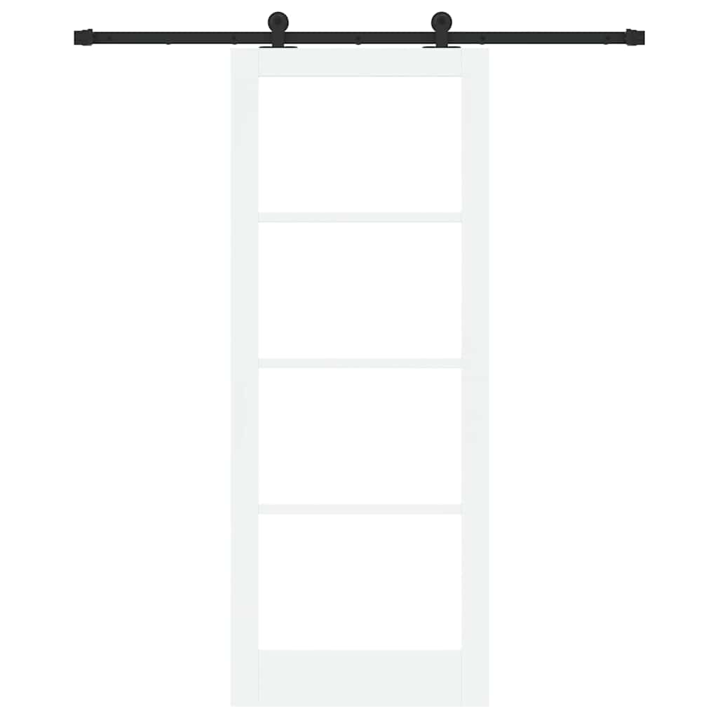 vidaXL Sliding Door ORKDAL White and Black 83 x 211 cm