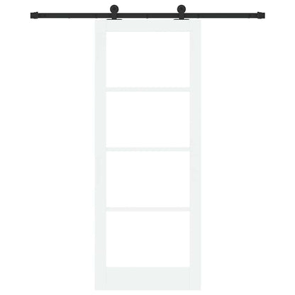 vidaXL Sliding Door ORKDAL White and Black 83 x 211 cm