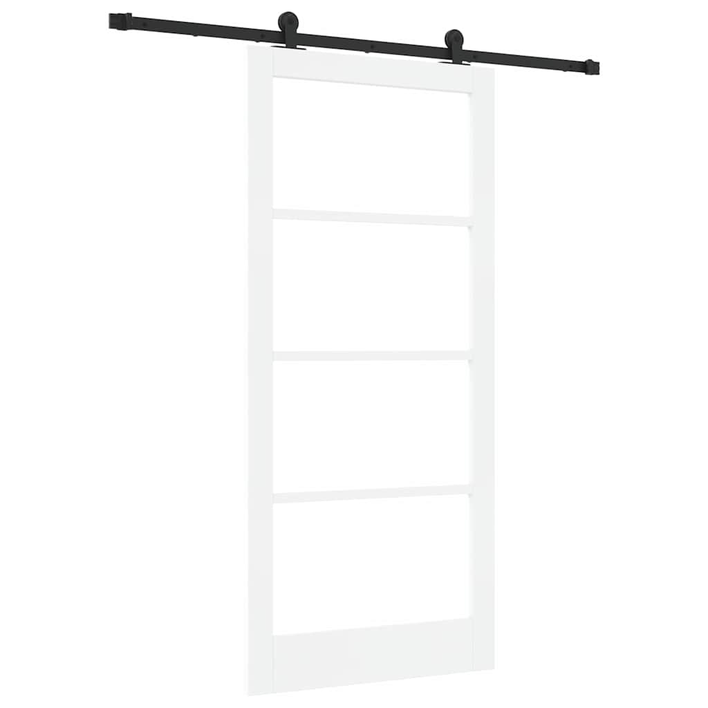 vidaXL Sliding Door ORKDAL White and Black 93 x 202 cm