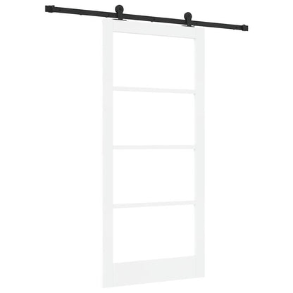 vidaXL Sliding Door ORKDAL White and Black 93 x 202 cm
