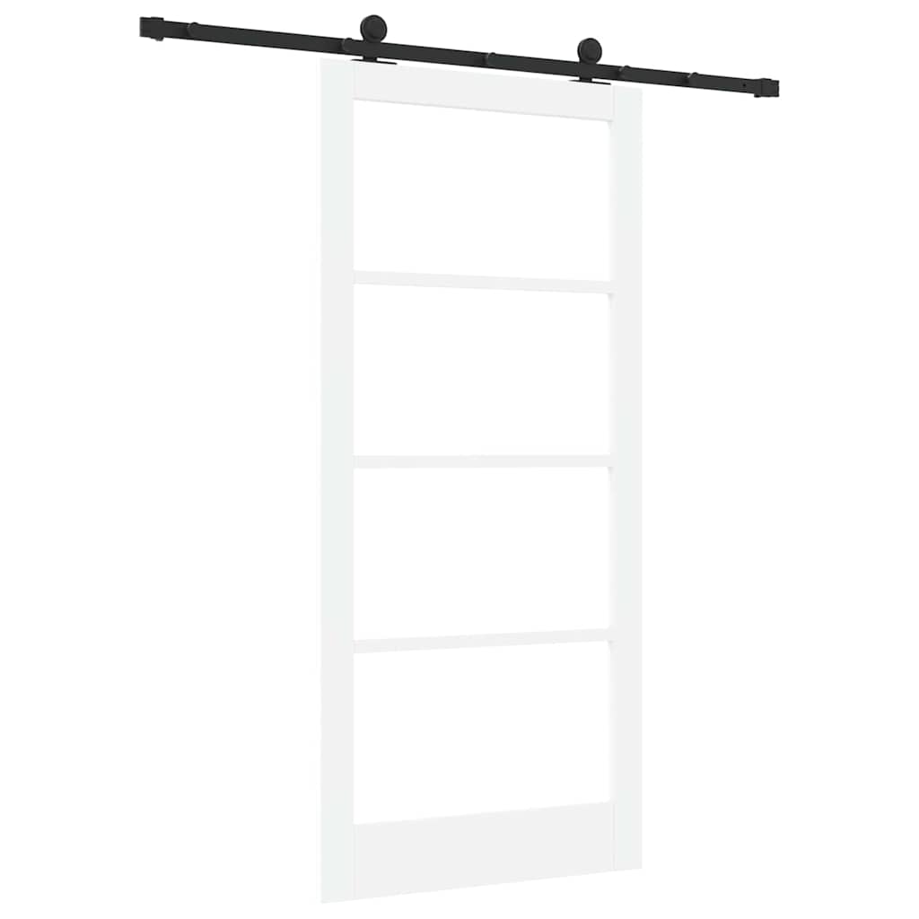 vidaXL Sliding Door ORKDAL White and Black 93 x 202 cm