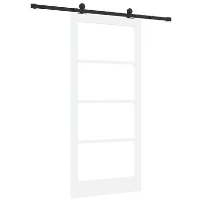 vidaXL Sliding Door ORKDAL White and Black 93 x 202 cm