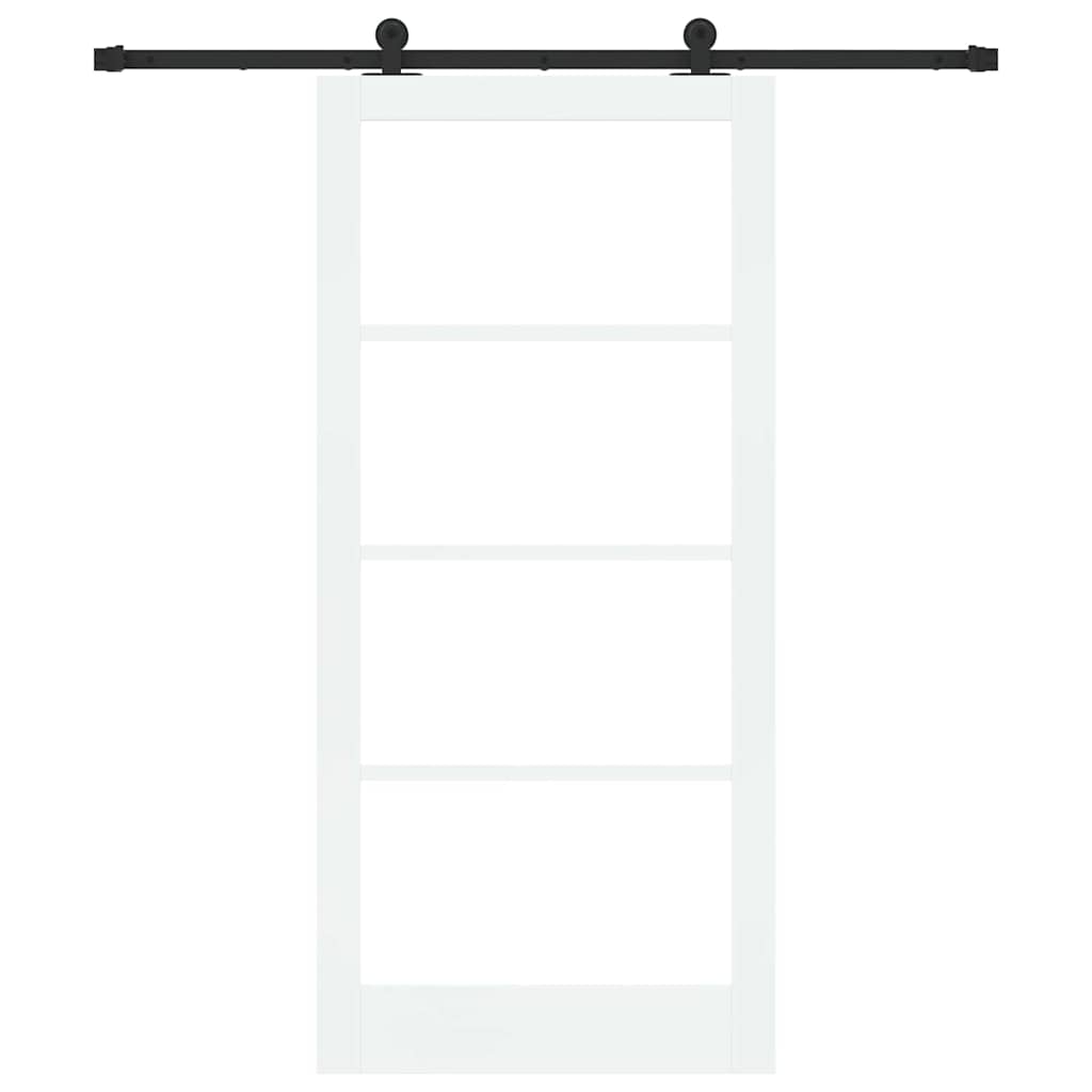vidaXL Sliding Door ORKDAL White and Black 93 x 202 cm