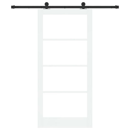 vidaXL Sliding Door ORKDAL White and Black 93 x 202 cm