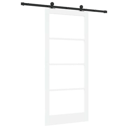 vidaXL Sliding Door ORKDAL White and Black 93 x 211 cm