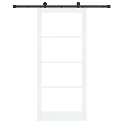 vidaXL Sliding Door ORKDAL White and Black 93 x 211 cm