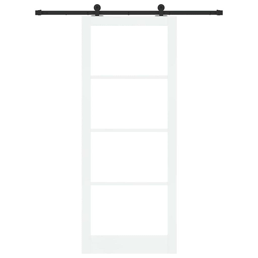 vidaXL Sliding Door ORKDAL White and Black 93 x 232 cm