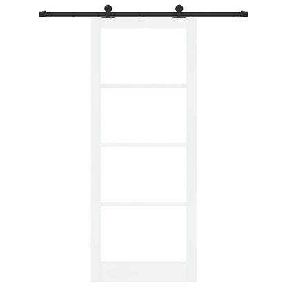 vidaXL Sliding Door ORKDAL White and Black 93 x 232 cm