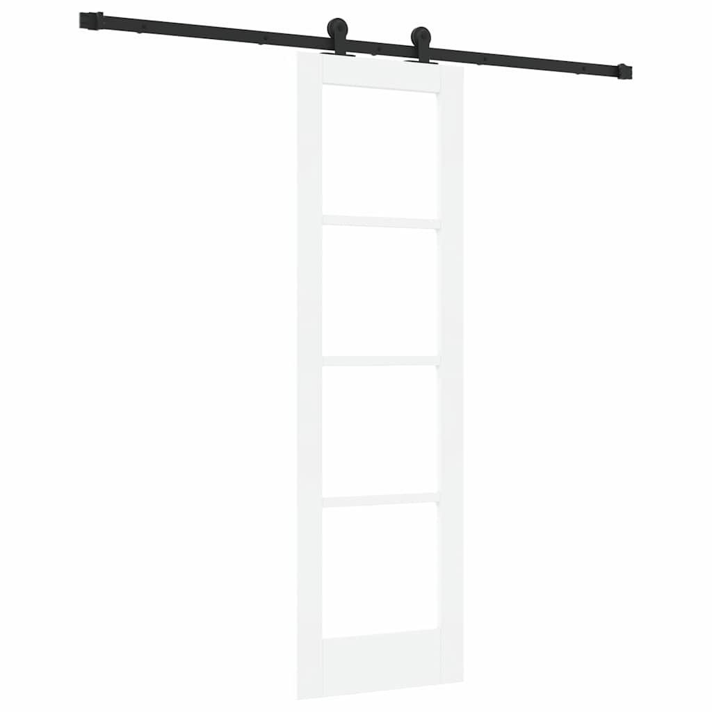 vidaXL Sliding Door ORKDAL White and Black 61 x 198.5 cm