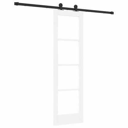 vidaXL Sliding Door ORKDAL White and Black 61 x 198.5 cm