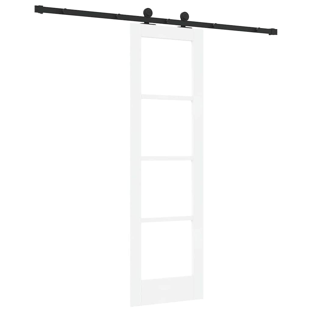vidaXL Sliding Door ORKDAL White and Black 61 x 198.5 cm