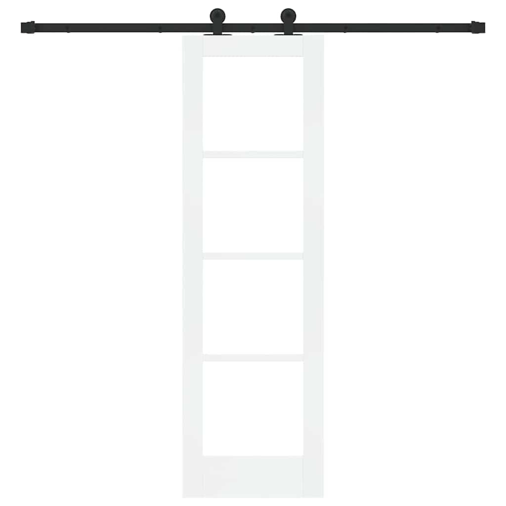 vidaXL Sliding Door ORKDAL White and Black 61 x 198.5 cm