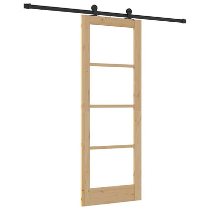 vidaXL Sliding Door ORKDAL Natural and Black 73.5 x 198.5 cm