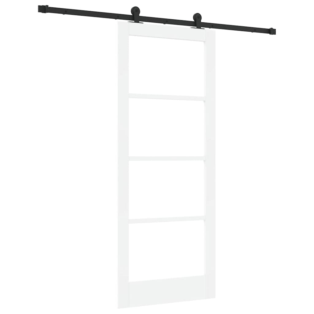 vidaXL Sliding Door ORKDAL White and Black 83 x 202 cm