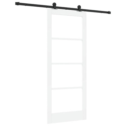 vidaXL Sliding Door ORKDAL White and Black 83 x 202 cm