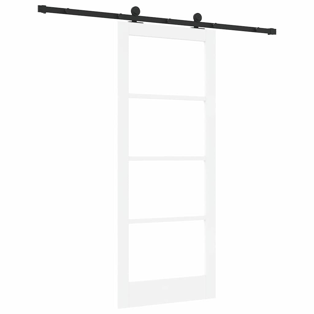 vidaXL Sliding Door ORKDAL White and Black 83 x 202 cm