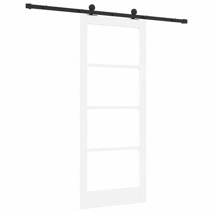 vidaXL Sliding Door ORKDAL White and Black 83 x 202 cm