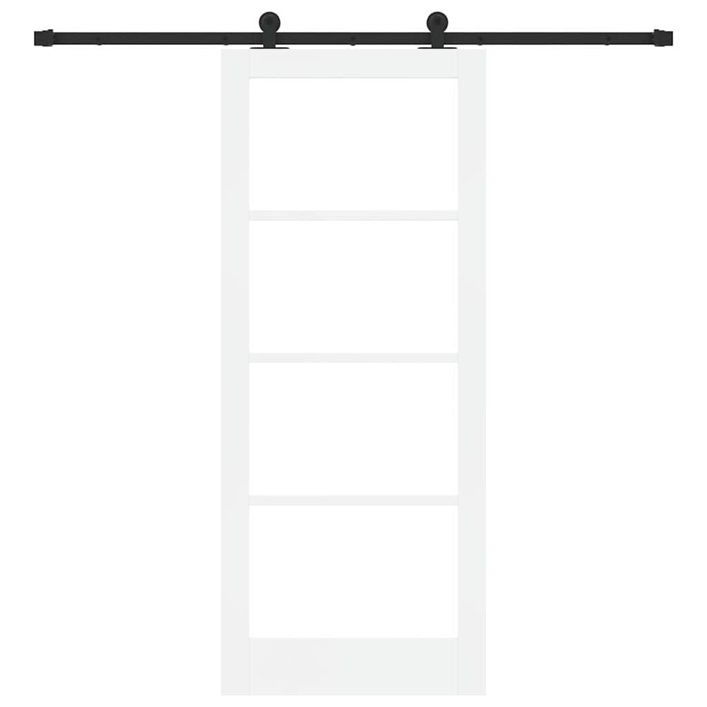 vidaXL Sliding Door ORKDAL White and Black 83 x 202 cm