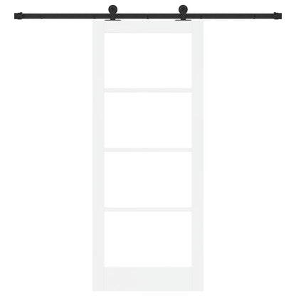 vidaXL Sliding Door ORKDAL White and Black 83 x 202 cm