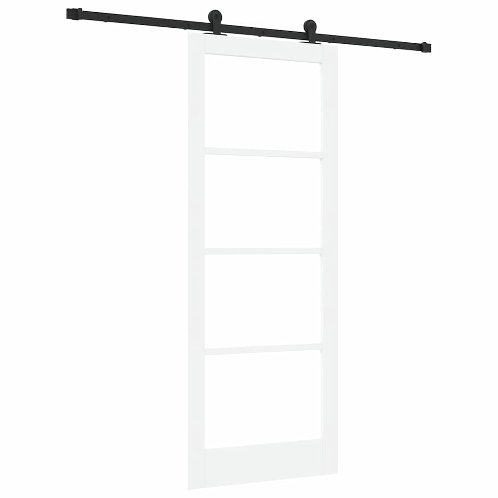 vidaXL Sliding Door ORKDAL White and Black 83 x 211 cm