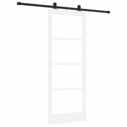 vidaXL Sliding Door ORKDAL White and Black 83 x 211 cm