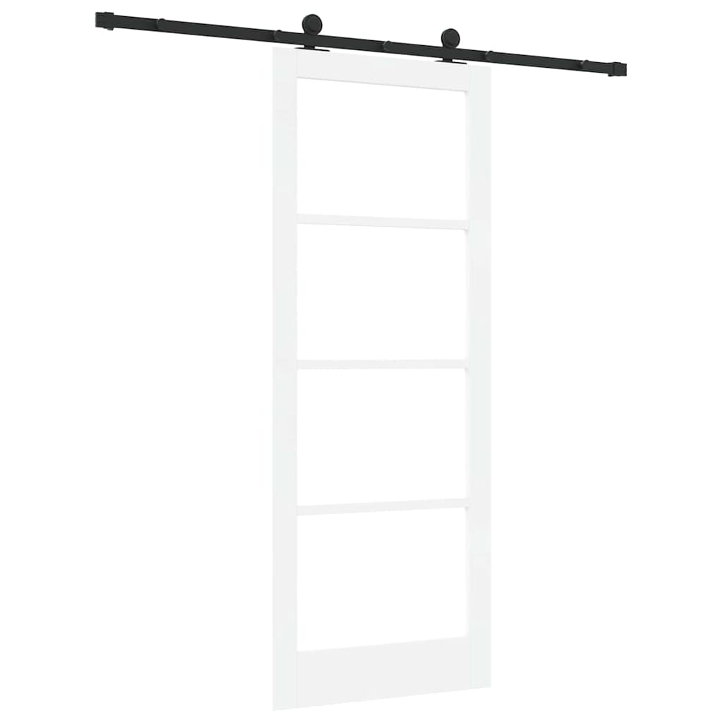 vidaXL Sliding Door ORKDAL White and Black 83 x 211 cm